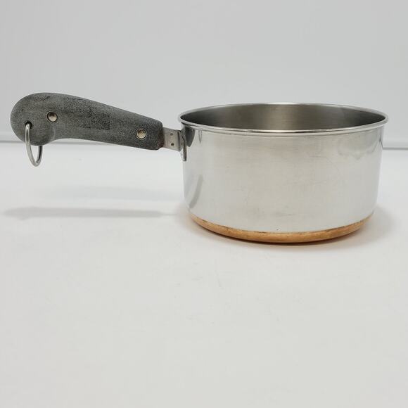 VTG Revere Ware Stainless Steel 1801 Copper Bottom Saucepan 1.5Qt, NO LID - Picture 1 of 9
